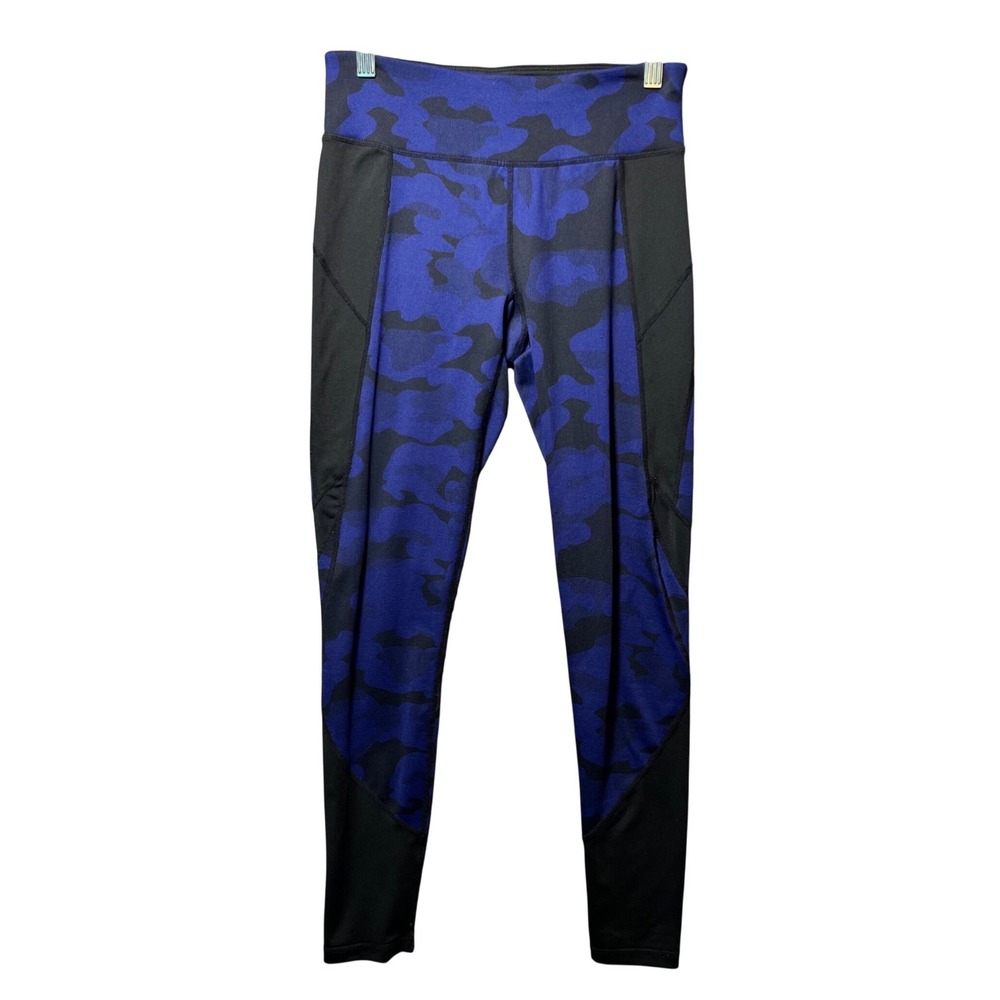 Calvin Klein‎ Performance Blue Black Camo High Waist Leggings Small Wicking